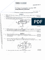 B.E. Degree Examination Analog Electric Circuits