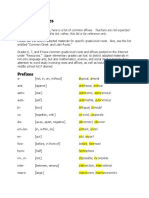 Common Affixes