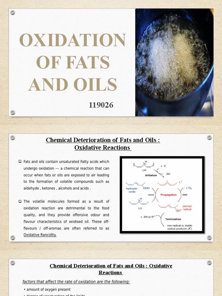 Oxidation of Fats and Oils (119026) (Autosaved) PDF Radical