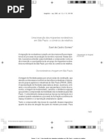 Uma inserção dos migrantes nordestinos em São Paulo