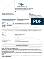 Electronic Ticket Receipt: Itinerary