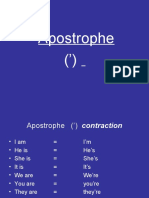 Apostrophe Contractions