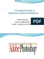 Winter Semester 2020-21 Principles Computer Graphics: Name:Barath Reg No: Topic-Adobe Photoshop
