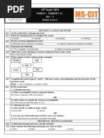 10 Semi/ MM Subject - English L.L. Set - 1: Model Answer