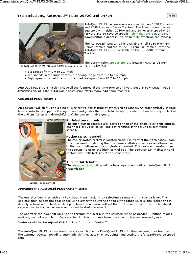 Transmissions, AutoQuad™ PLUS 20_20 and 24_24 PDF Automatic