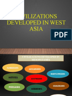 Civilizations Developed in West Asia