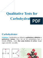 Qualitative Tests For Carbohydrates