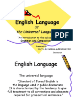 English Language: As The Universal Language