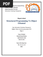 Structured Programming Vs Object Oriented