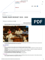Tamil Nadu Budget 2019 - 2020