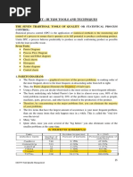 Unit - Iii TQM Tools and Techniques: The Seven Traditioal Tools of Quality or Statistical Process Control