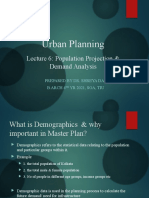 Urban Planning: Lecture 6: Population Projection & Demand Analysis