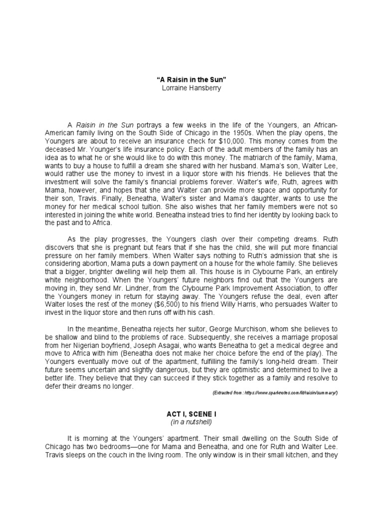 A Raisin in The Sun Text PDF