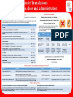 Indications For Platelet Transfusions Dosing Recommendations