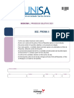 UNISA 2021-1 PROVAS I e II - Aplicadas em 08-11-20 Com GABARITO