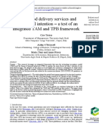 Online Food Delivery Services and Behavioural Intention - A Test of An Integrated TAM and TPB Framework