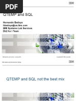 Qtemp and SQL: Hernando Bedoya IBM Systems Lab Services Db2 For I Team