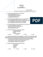 Science 6 S: 1 Quarter Ummative Test No. 1 Name