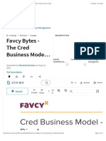Favcy Bytes - The Cred Business Model Explained PDF Credit Card Credit