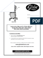 Instruction Manual For Globe Mixers: Models SP10, SP20, SP25, SP30, SP30P, SP40, SP60, SP62P and SP80PL