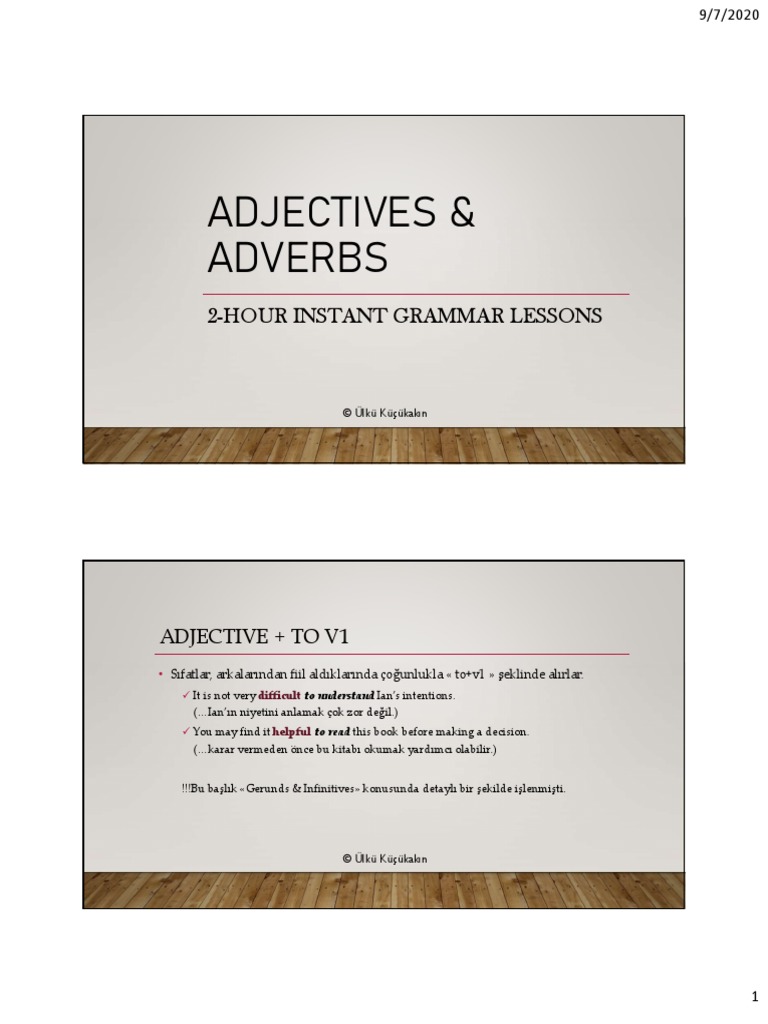 Adjectives & Adverbs | PDF