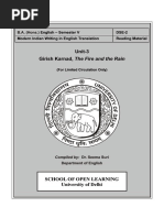 Unit 3 - Girish Karnad - Reading Material