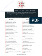 Self Care Checklist - MM