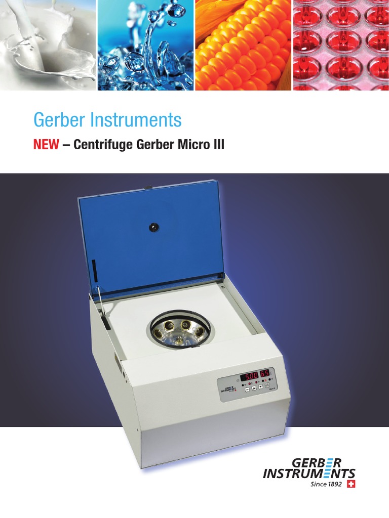 Gerber Instruments: - Centrifuge Gerber Micro III | PDF | Centrifuge ...