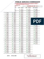 Punjab Public Service Commission: Answer Key Set - (A)