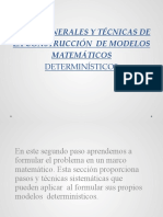 Pasos Generales y Tecnicas de La Contruccion Del Modelo Matematico, Investigacion Operativa