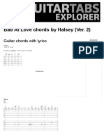 HALSEY - Bad at Love (Ver. 2) Guitar Chords - Guitar Chords Explorer