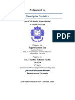 Descriptive Statistics: Assignment On