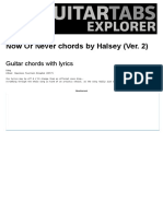 HALSEY - Now or Never (Ver. 2) Guitar Chords - Guitar Chords Explorer