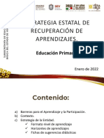 Estrategia Estatal de Recuperación de Aprendizajes