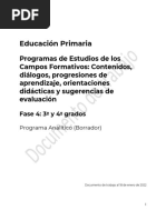 Programa Fase 4 Primaria 2022-2023 | PDF | Aprendizaje | Enseñando