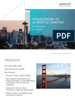 Presentation To Iia Seattle Chapter: Data Governance January 2019