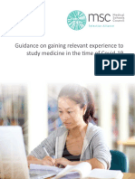Guidance On Gaining Relevant Experience For Studying Medicine in The Time of Covid 19