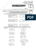 Examen SEMANAL 23 - 25 - 10 - 2019 CIENCIA Y TECNOLOGÍA