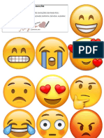 Bingo das Emoções com Emojis