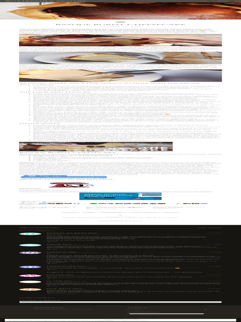 Basque Burnt Cheesecake Buttermilk Pantry PDF Cakes Cheesecake