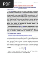 Méthodes Expérimentales (cours, TP)