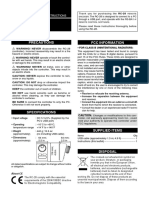 Precautions FCC Information: Instructions