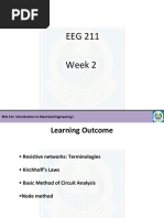 EEG 211 Week 2: EEG 211: Introduction To Electrical Engineering I