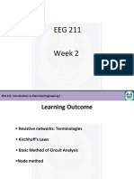 EEG 211 Week 2: EEG 211: Introduction To Electrical Engineering I