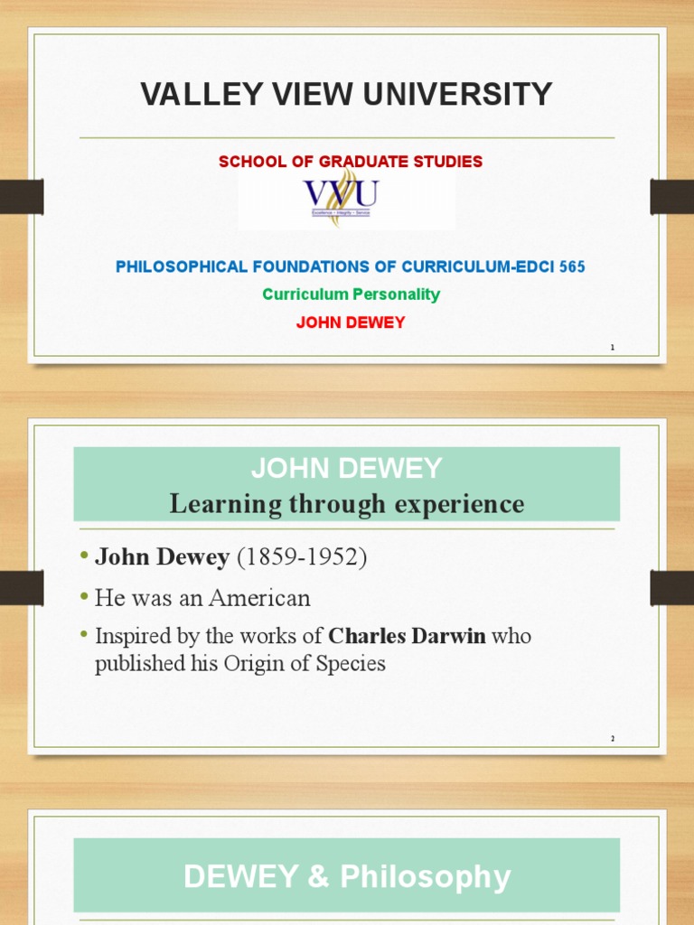 Dewey's Educational Philosophy Explained | PDF | John Dewey | Learning