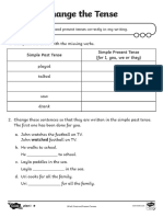 T L 5392 Change The Tense Differentiated Activity Sheet Pack - Ver - 2