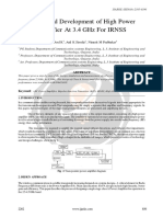 Design and development of high power amplifier at 3.4 GHz for IRNSS