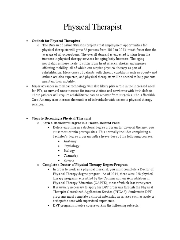 WHAT DEGREE DO YOU NEED TO BE A PHYSICAL THERAPIST IN COLLEGE intelligence overview