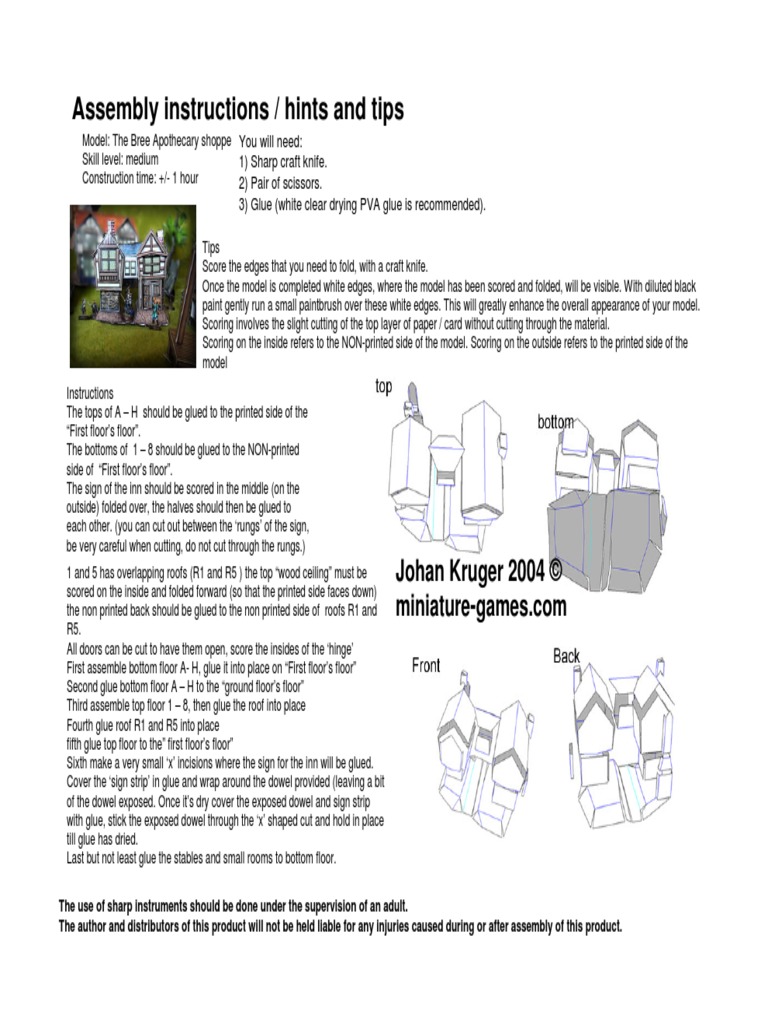 Paper Models - Miniature Games | PDF | Knife