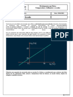 Desafio Nivelamento em Física 04 - Temperatura - Definições e Escalas